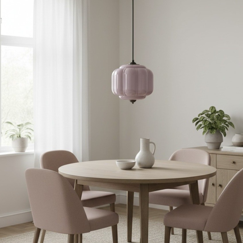 Retro Eloise Milk Glass Pendant Light For Kitchen K946