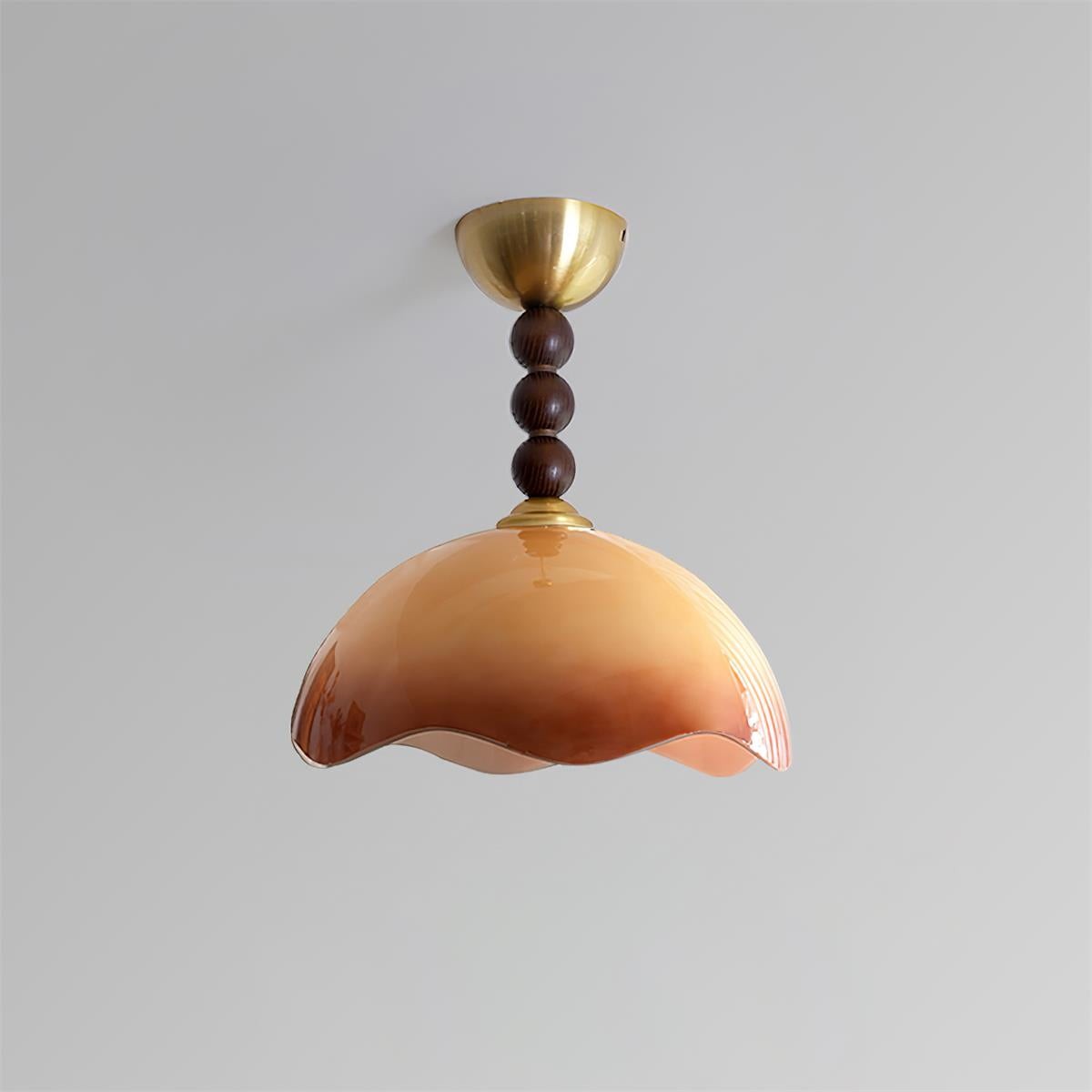 Vintage Cream Eggshell Wave Ceiling Light K769