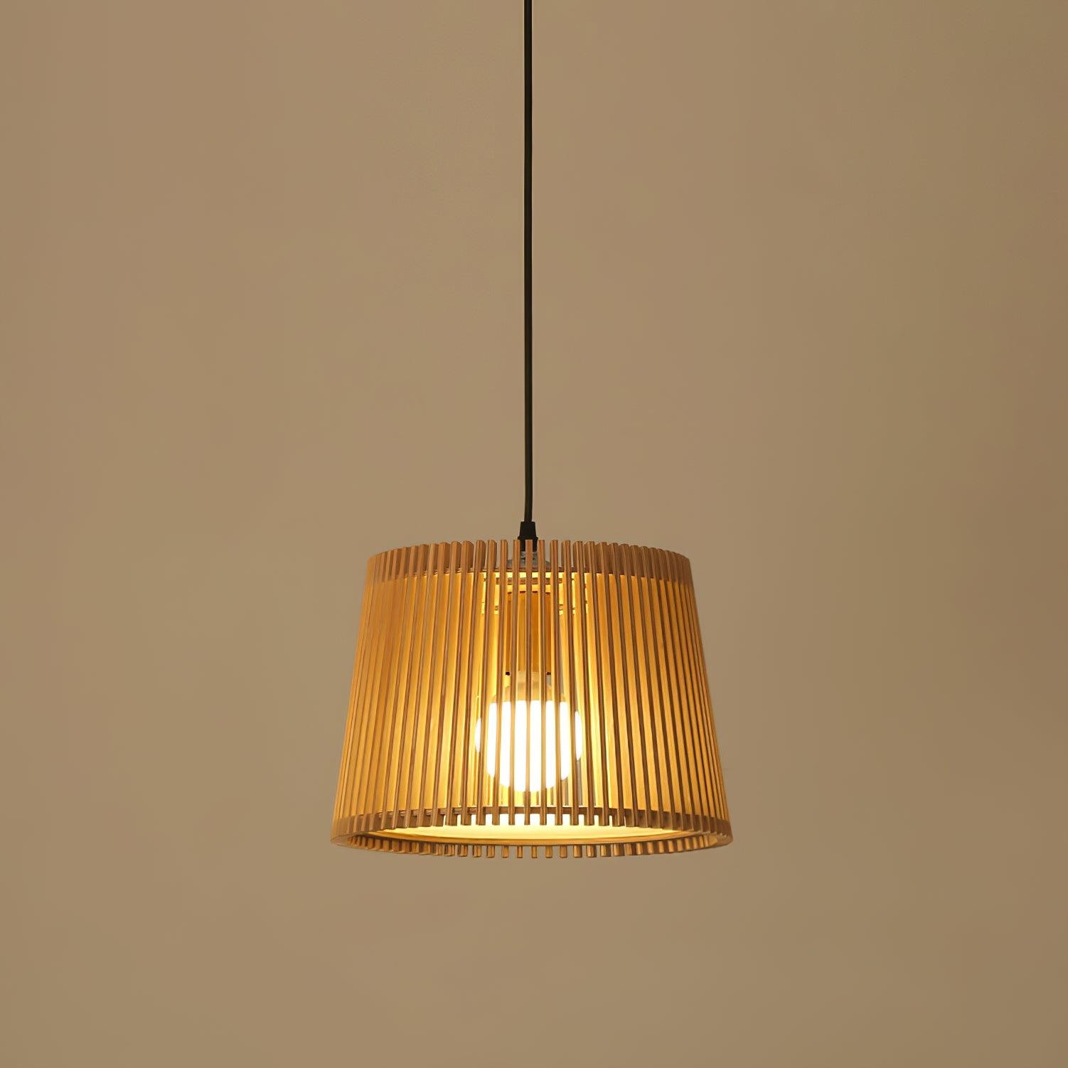 Wooden Log Color Cage Pendant Light K654