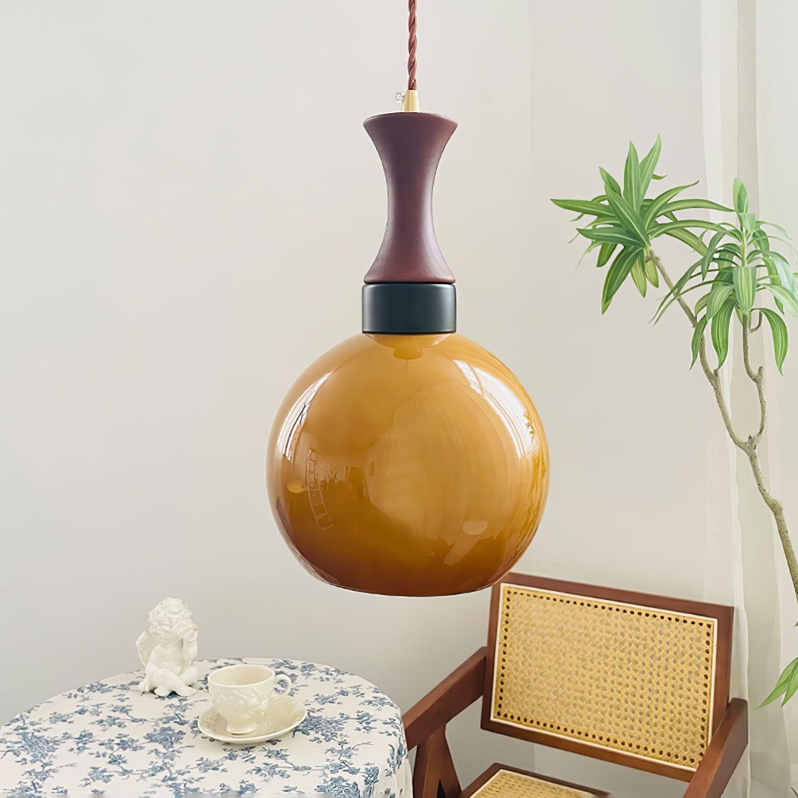 Spherical Orange Practical Luxury Pendant Lamp K561