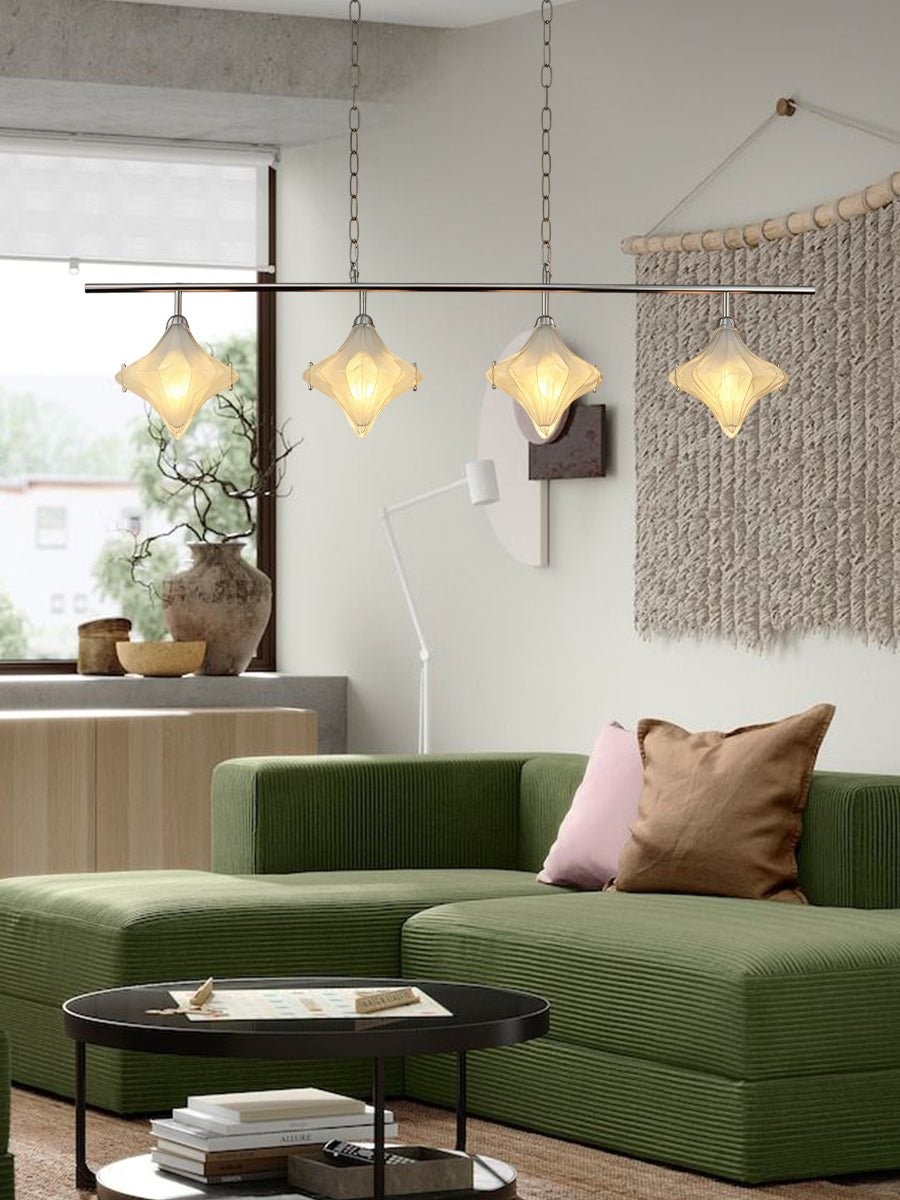 Art Deco Star Linear Pendant Light - Elegant Lighting for Kitchen Island  - Astris Cassiopeia K1577