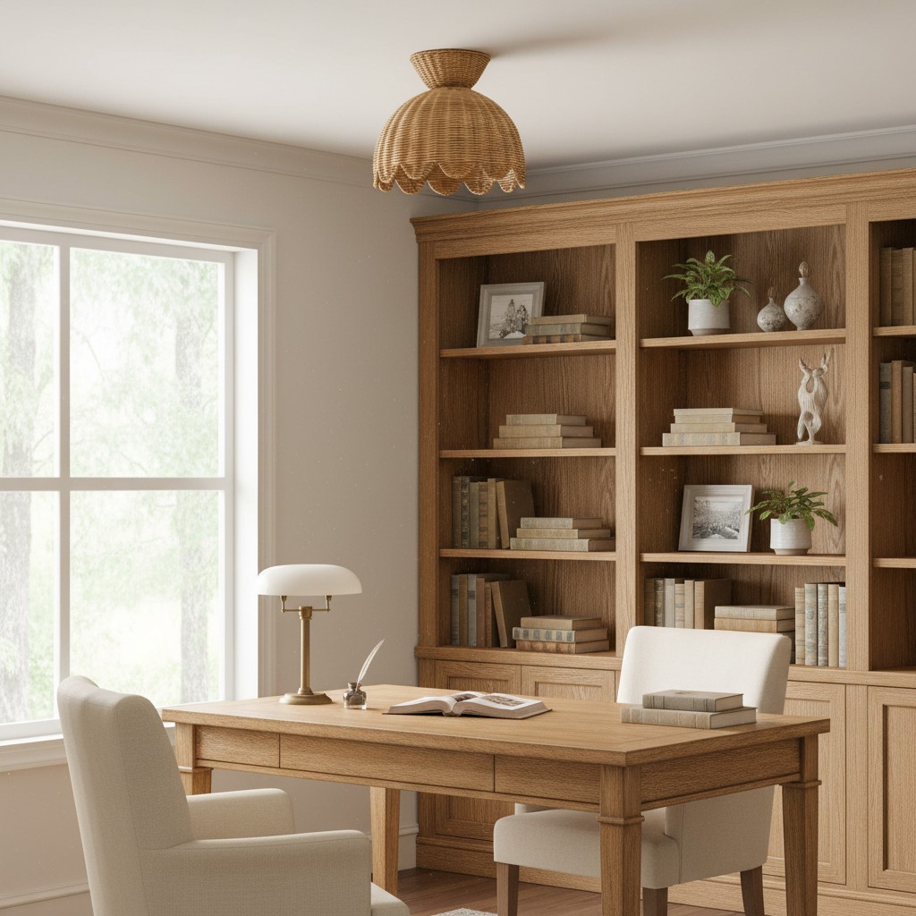 Rattalia Ceiling Light - Sculptural Flower Design in Natural Style for Kitchen Island K2247