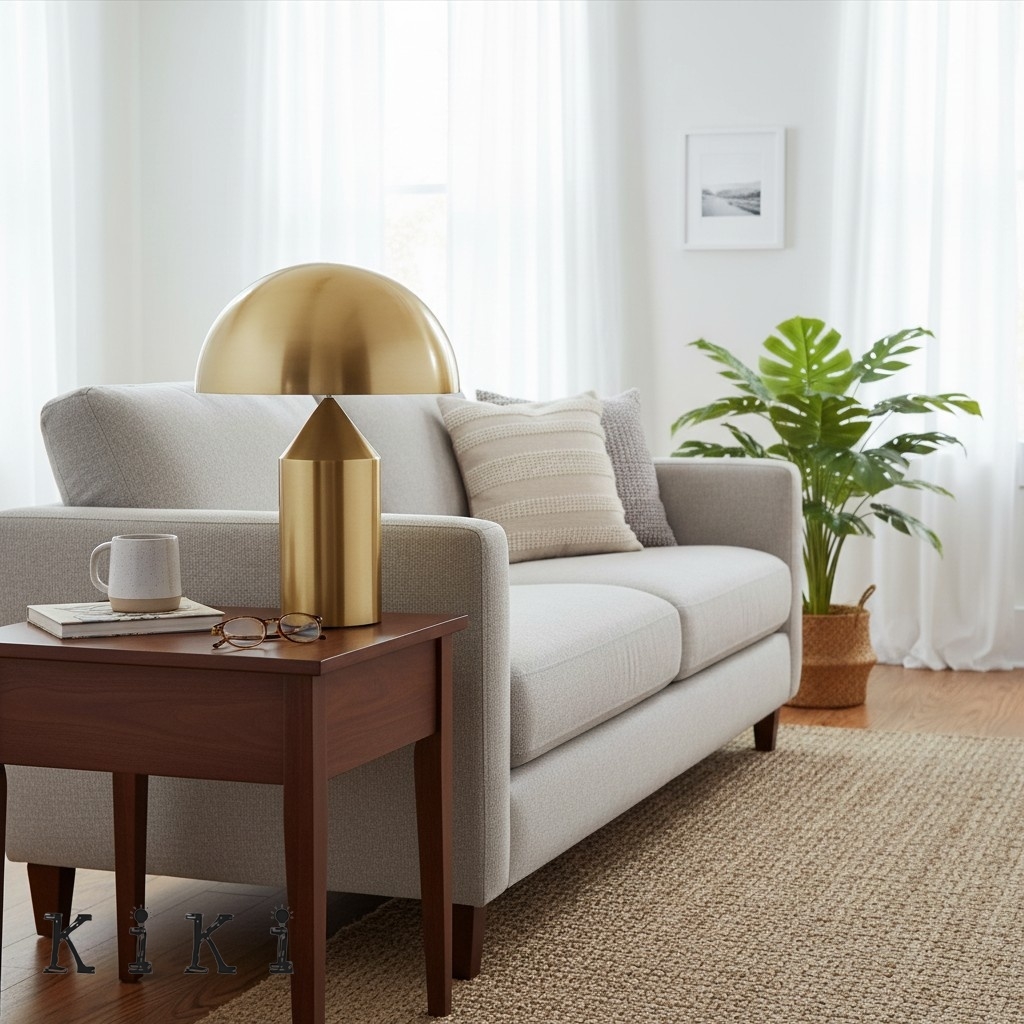 Modern Atollo Table Lamp - Mushroom Metal Table Light for Living Room