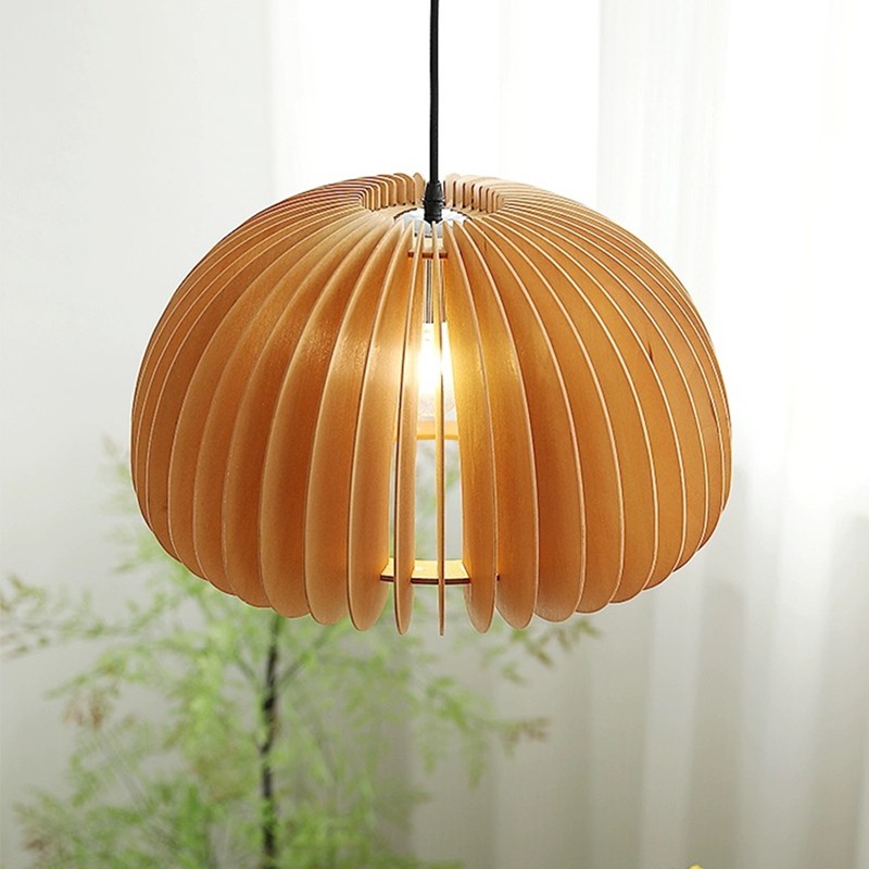 Creative Wooden Pumpkin Pendant Lamp K134