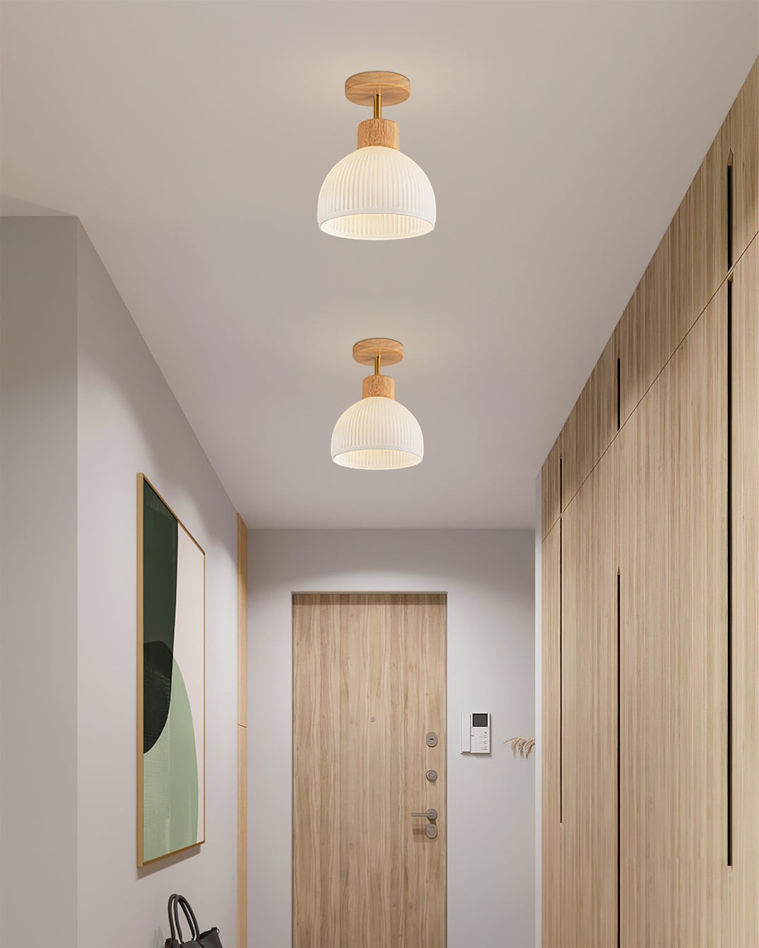 Nordic Wood Style LED Ceiling Lamp K270