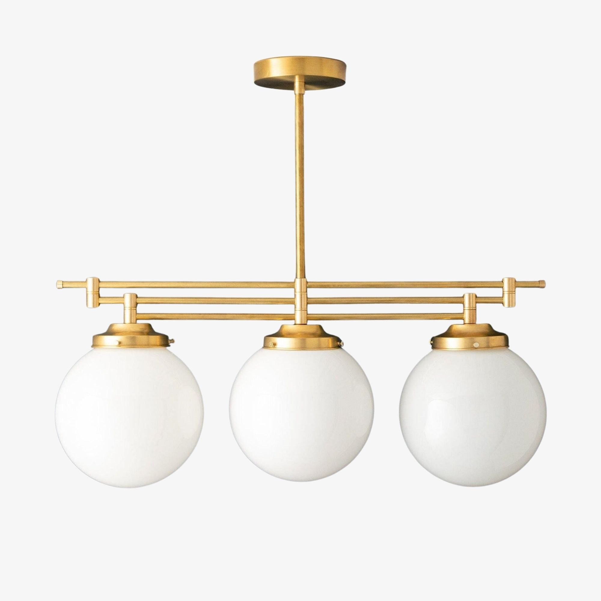 Glorica Glass Frosted Globe Pendant Light - Art Deco Hanging Light for Home K1514