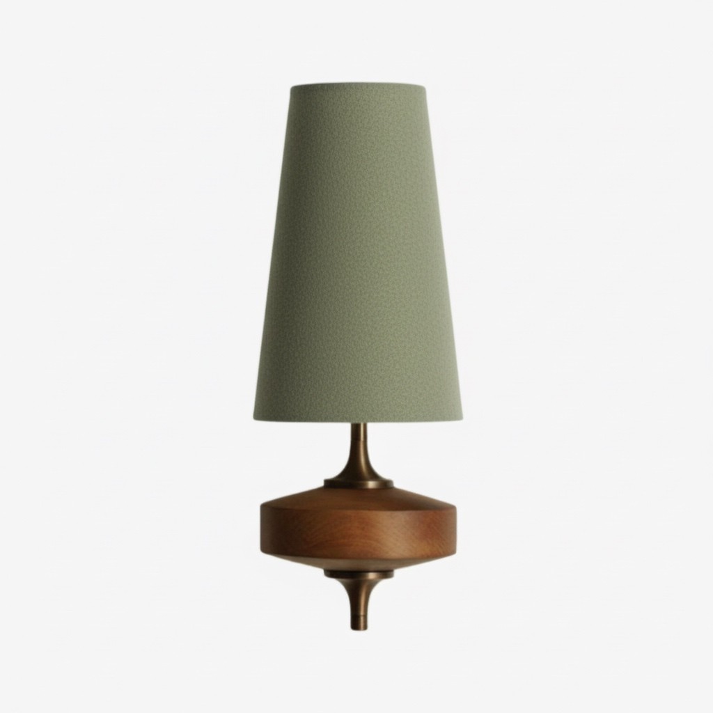 Hour Retro Wood Metal Wall Lamp – Elegant Fabric Accent Lighting for Living Spaces K1208