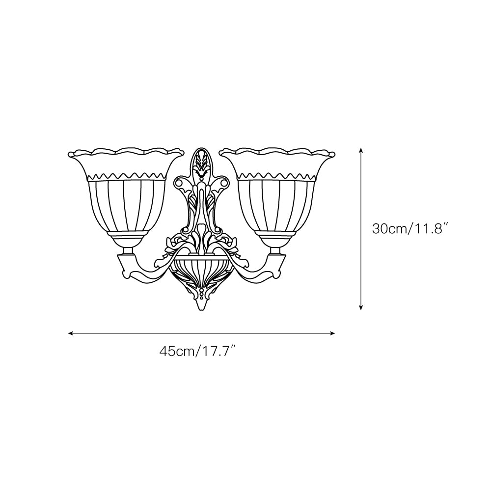Bloom Flower Brass Sconce D631