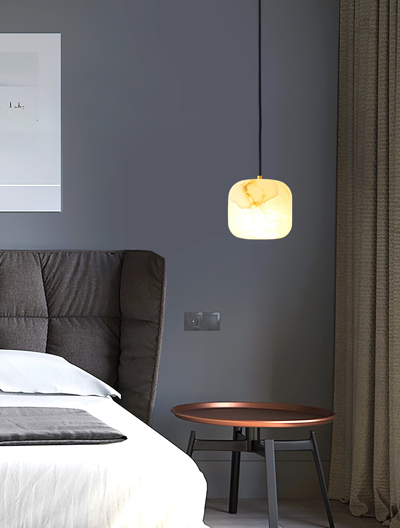 Alabaster Bedside Pendant Light D423