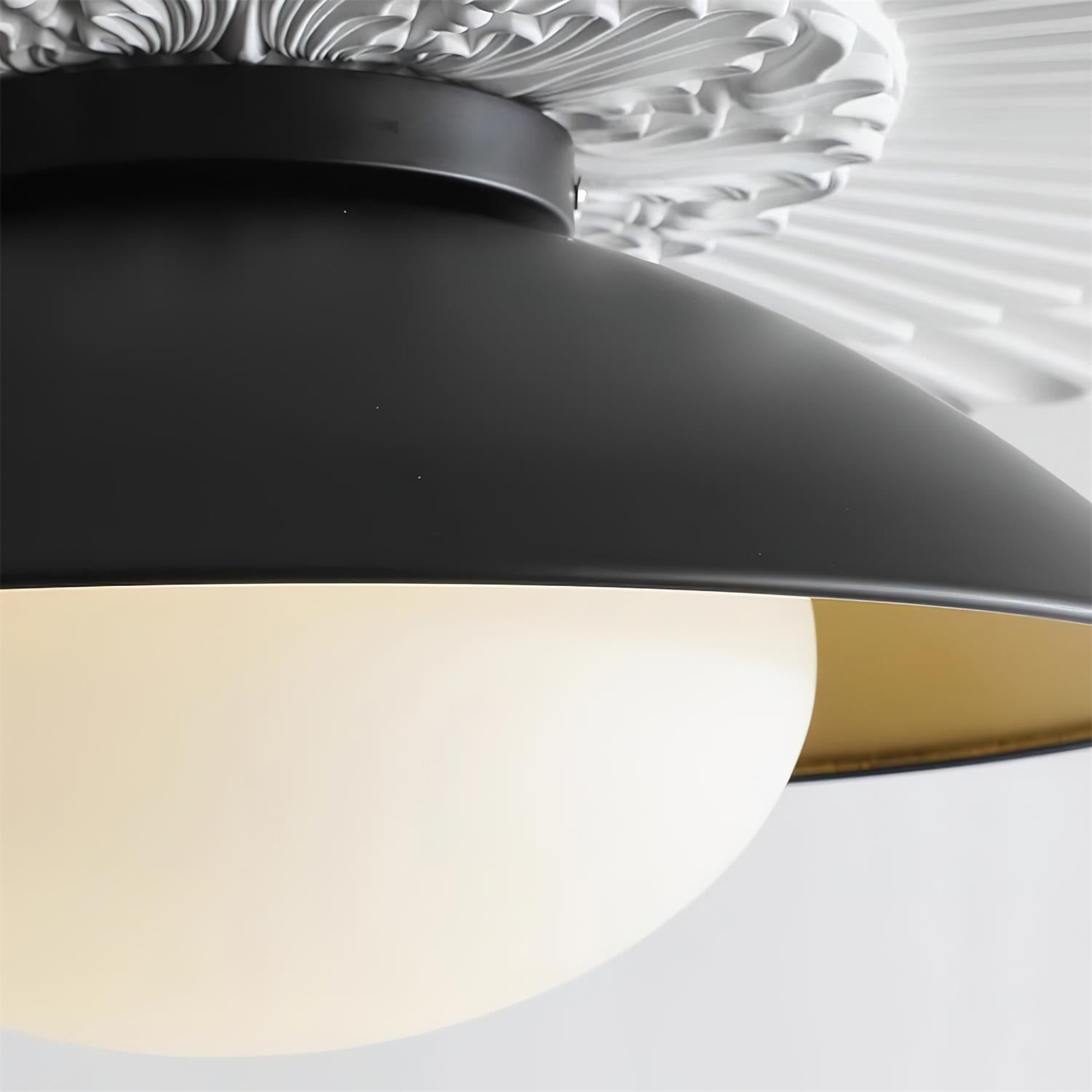 French Retro Flying Saucer Bowl Ceiling Light K502