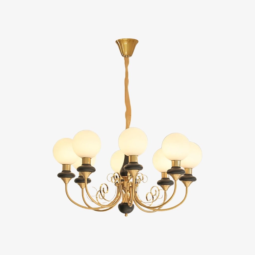 Radiara Sculptural Luxurious Glass Chandelier - Elegant Metal Lighting for Living Room K2110