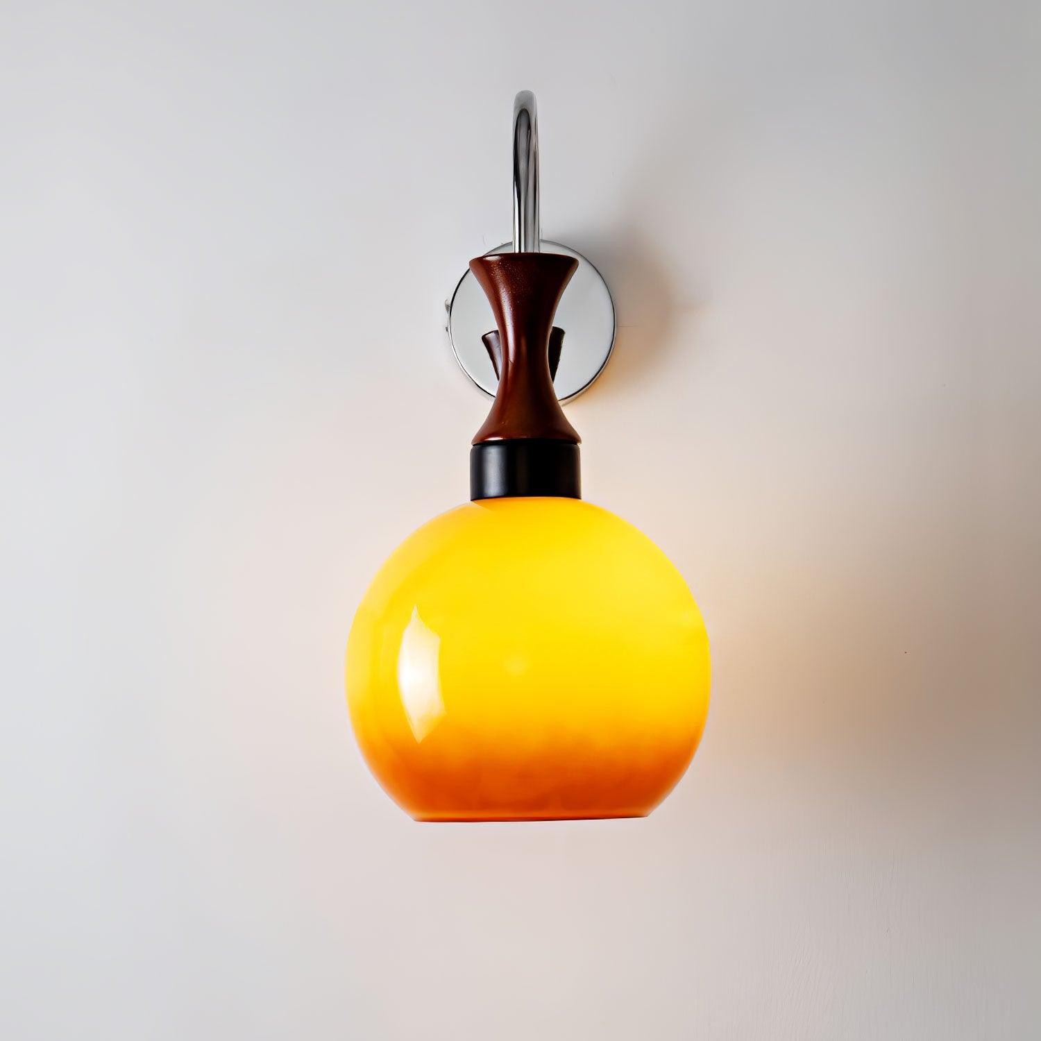 Spherical Yellow Wall Lamp K562