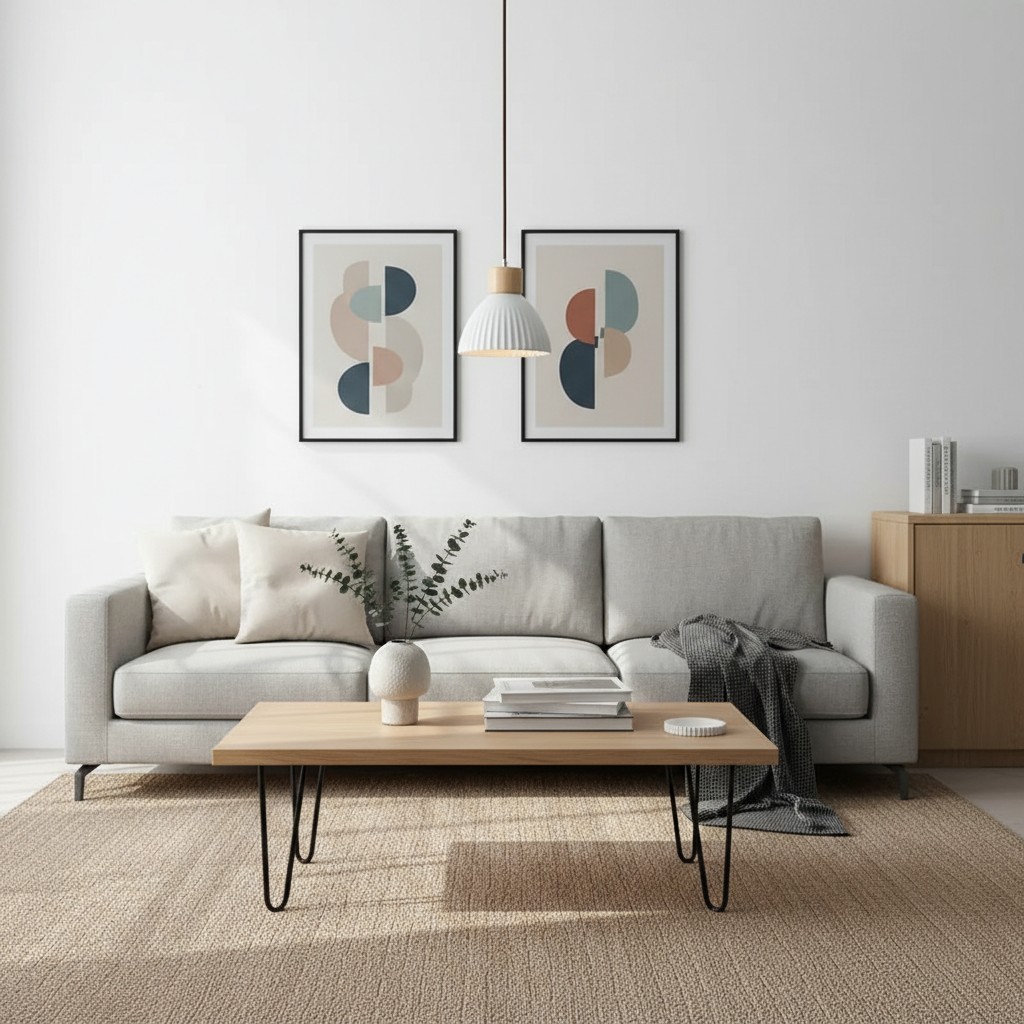 Cerawooda Modern Pendant Light - Clean Circle Silhouette for Living Area K2256