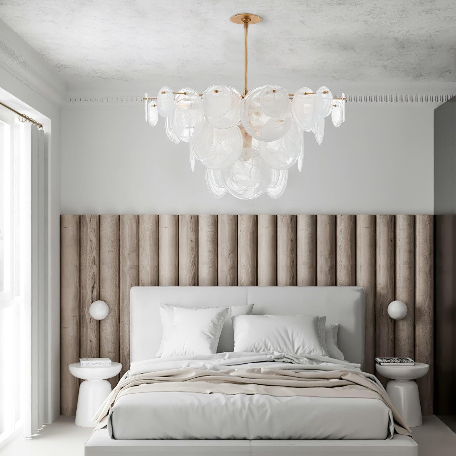 Brass Discs Cascading Chandelier K273