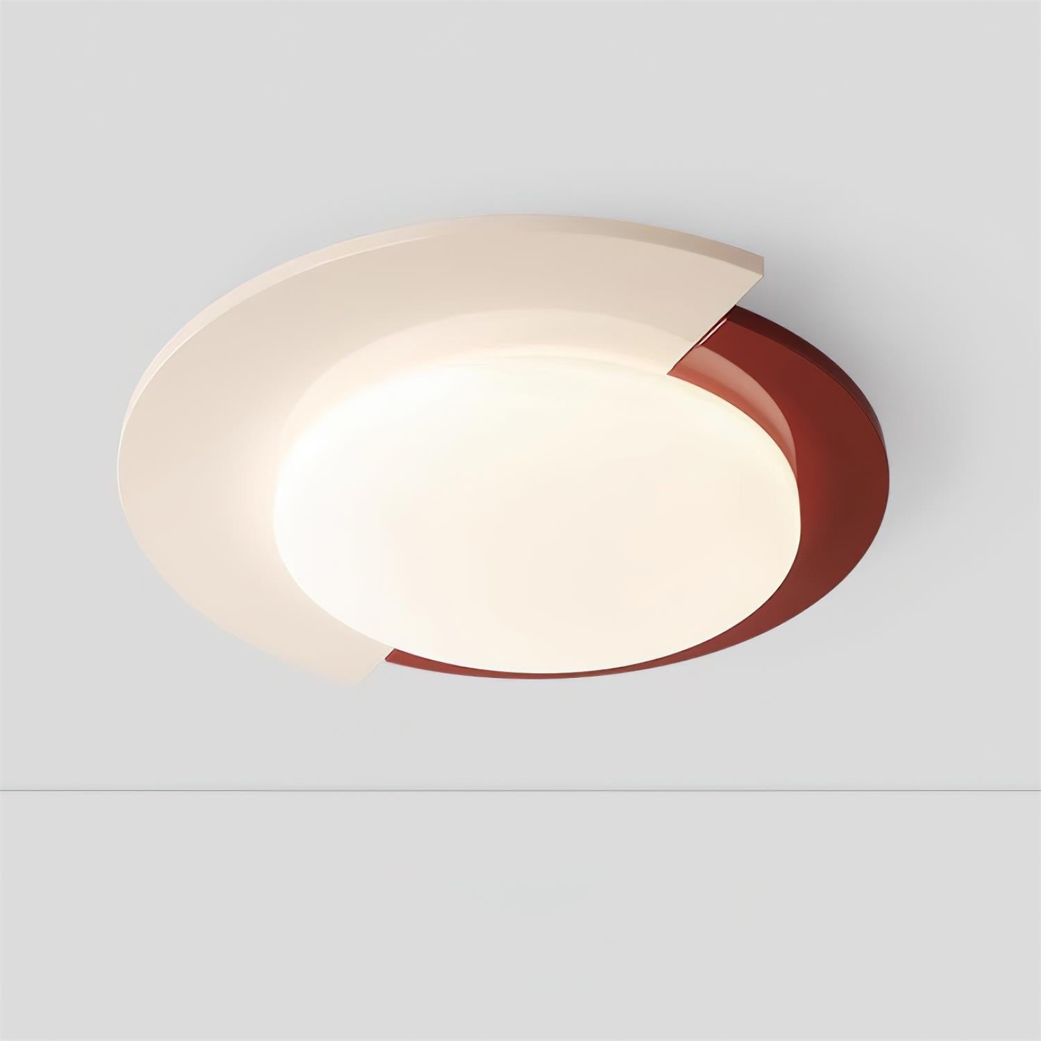 Red And White Round Ceiling Light K651