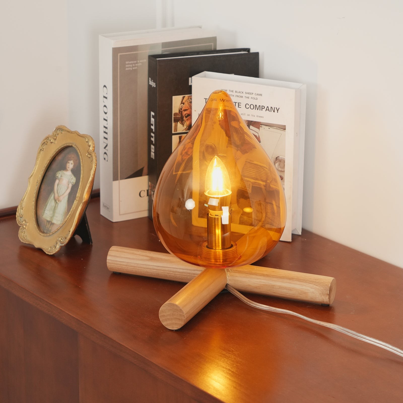 Funny Fire Shape Small Flame Table Lamp K381