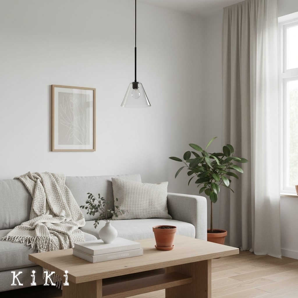Conica Modern Glass Cone Pendant Light - Minimalist Hanging Lamp for Dining Room K1338