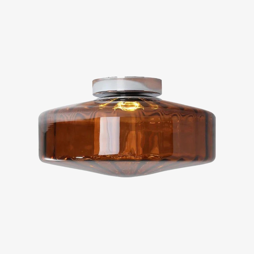 Ripplara Textured Glass Retro Ceiling Lamp - Decorative Flush Mount for Hallway K2155
