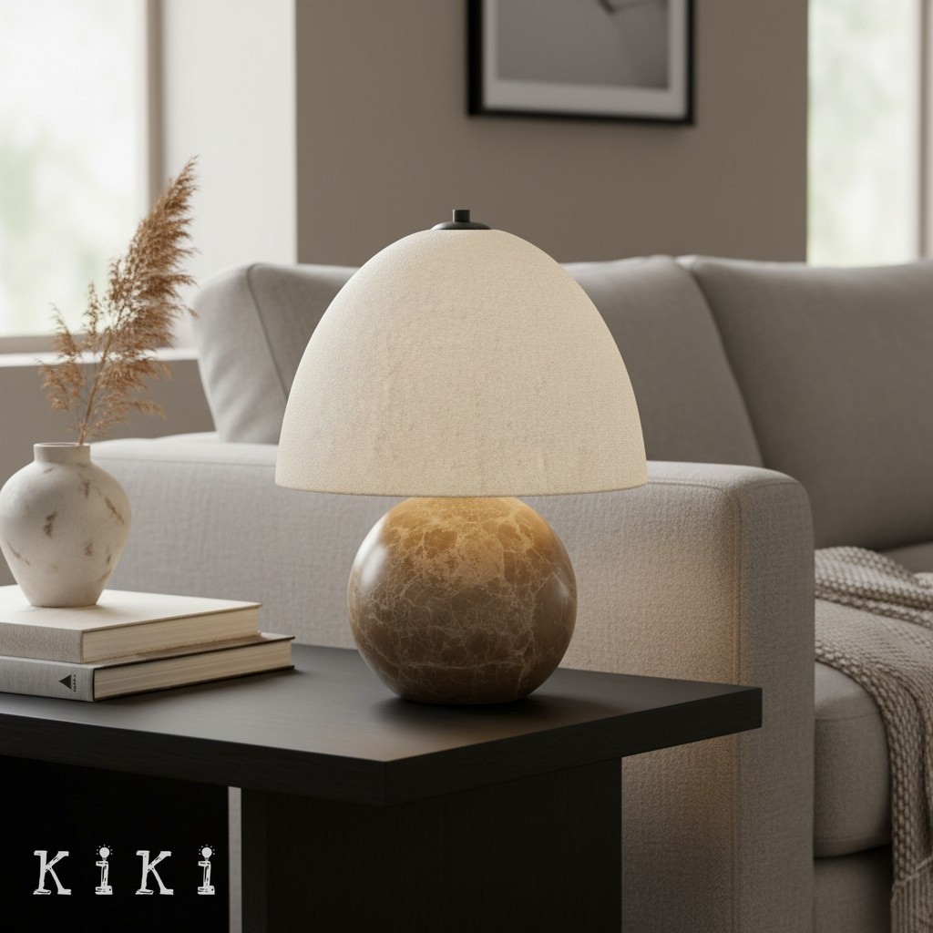 Cordove Sculptural Sphere Base Table Lamp - Accent Lighting for Living Room K2052