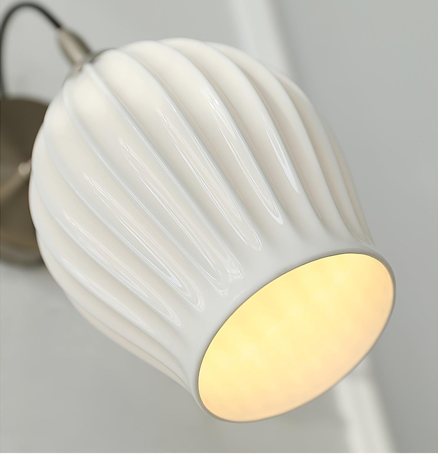 Cream Style Ceramic Ribbed Wall lamp K313