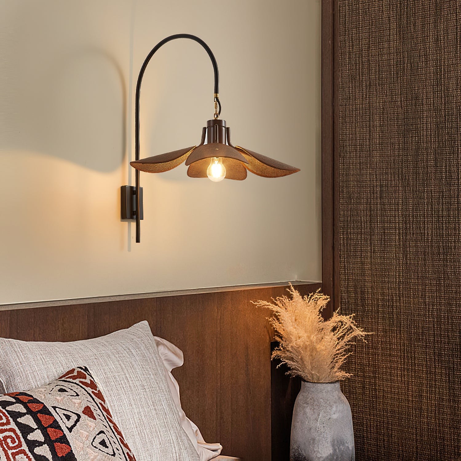 Retro Wabi-Sabi Style Petal Bloom Wall Lamp K587