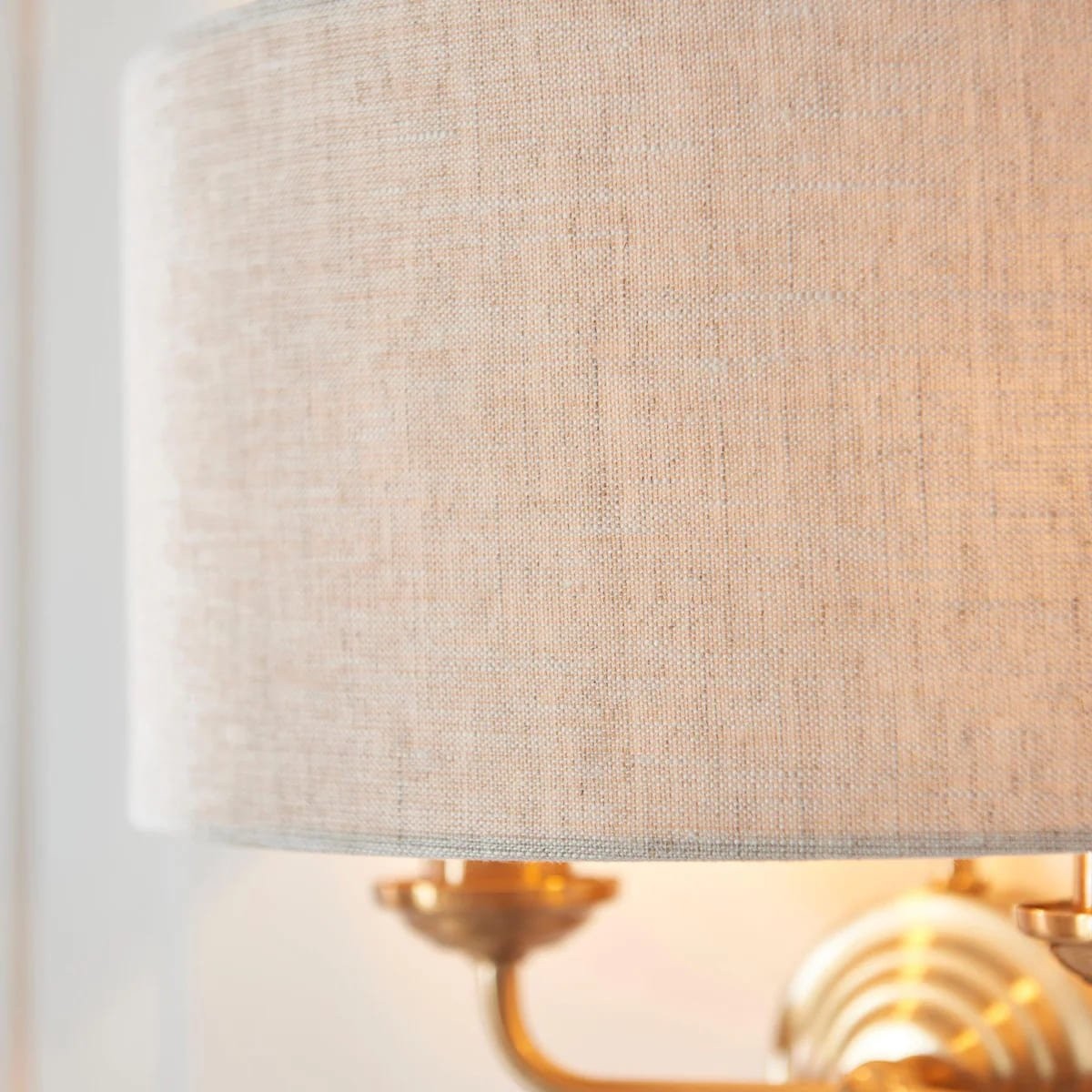 Tela Refined Metal and Fabric Wall Lamp - Timeless Style Wall Sconce for Hallway or Entryway K1796