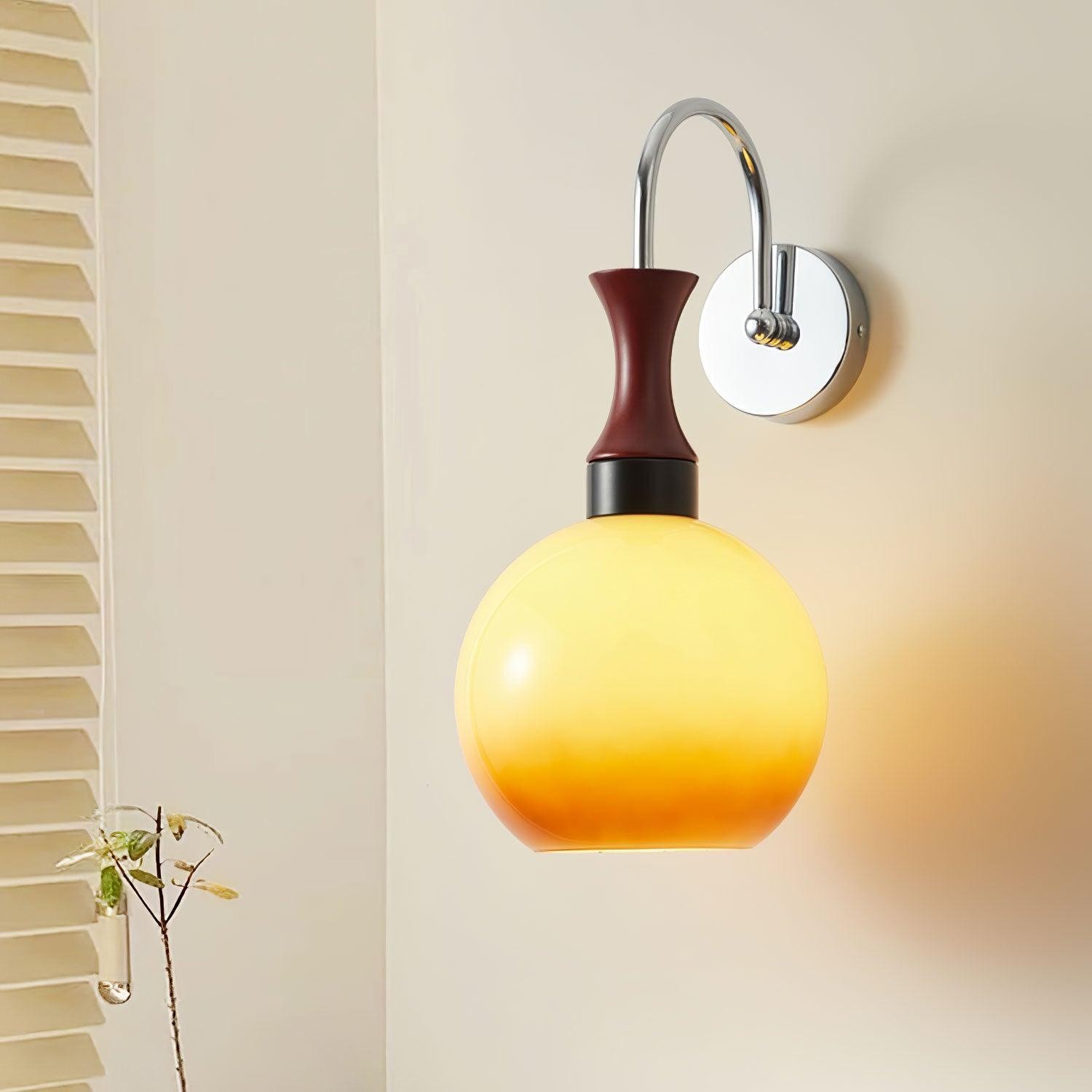 Spherical Yellow Wall Lamp K562