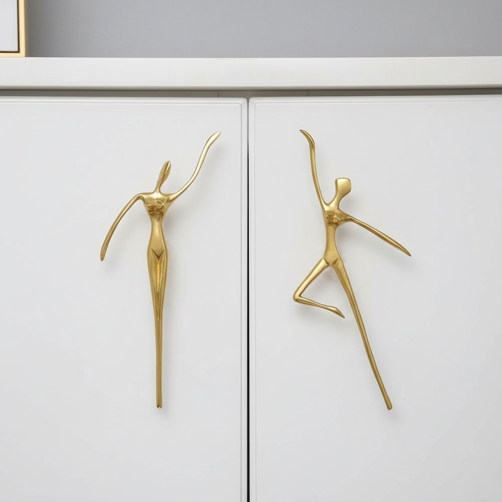 Verlitho Retro Cabinet Handle - Nordic Furniture Pull For Wardrobes and Drawers K2365