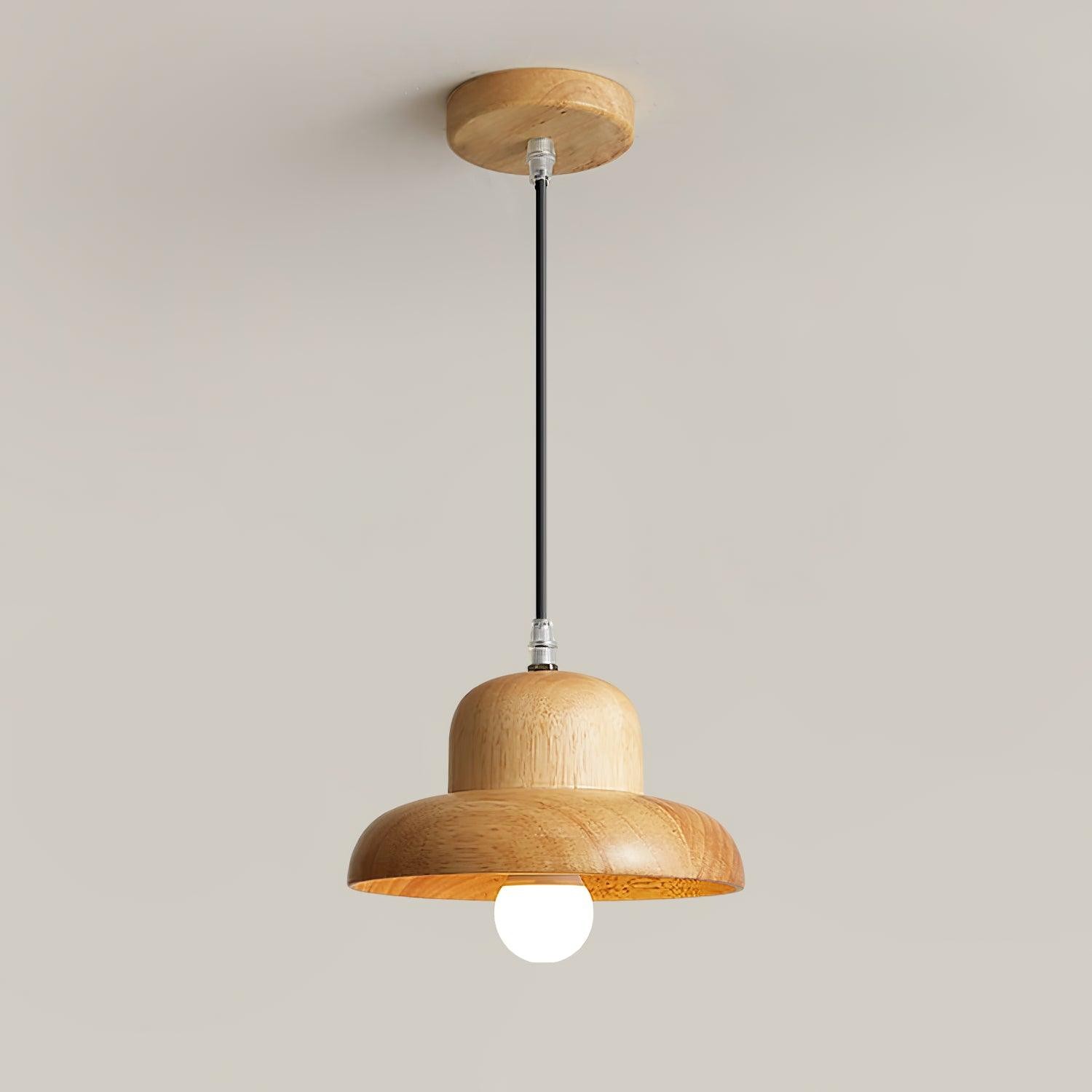 Wood Hat Pendant Lamp K777