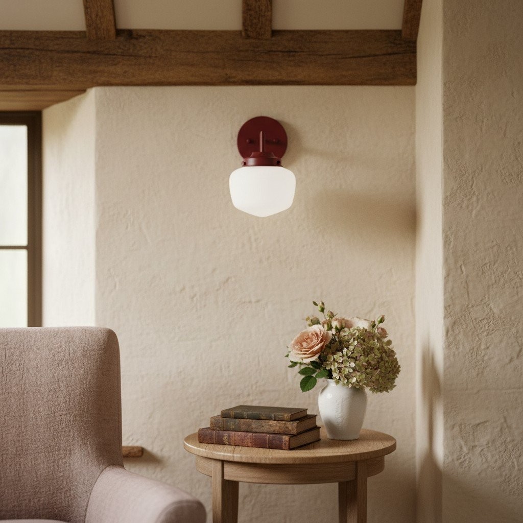 Opalume Glass Vanity Light - Vintage Inspired Bathroom Wall Lighting K1458