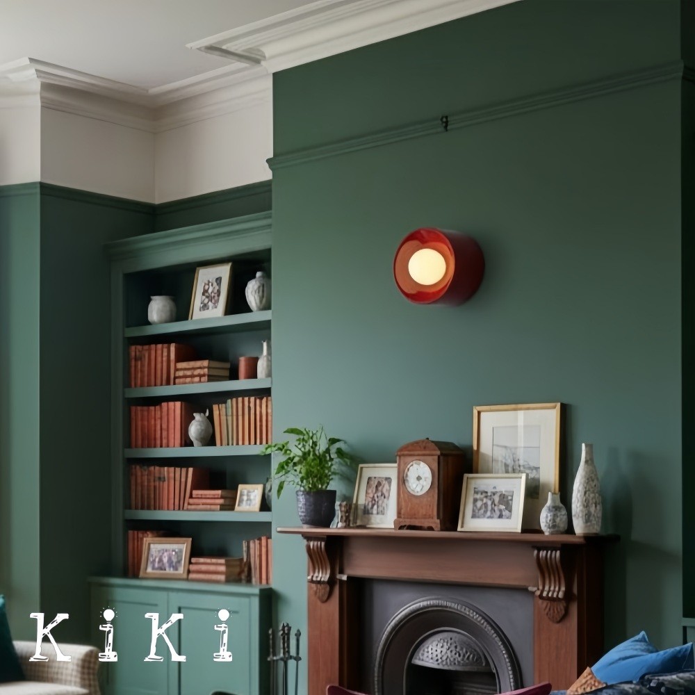Ceranova Glazed Round Ceramic Wall Lamp - Modern Wall Lighting for Bedrooms and Hallways K2076