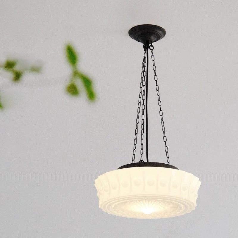 Iron Glass Cylinder Shade Chandelier K827