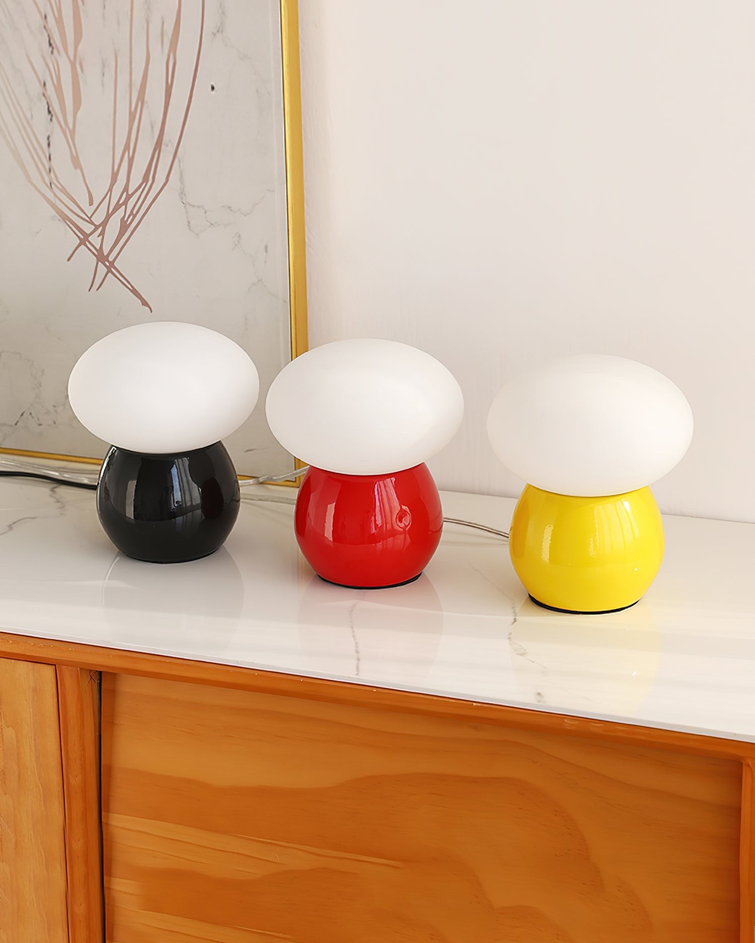 Modern Cream Style Mushroom Table Lamp K684