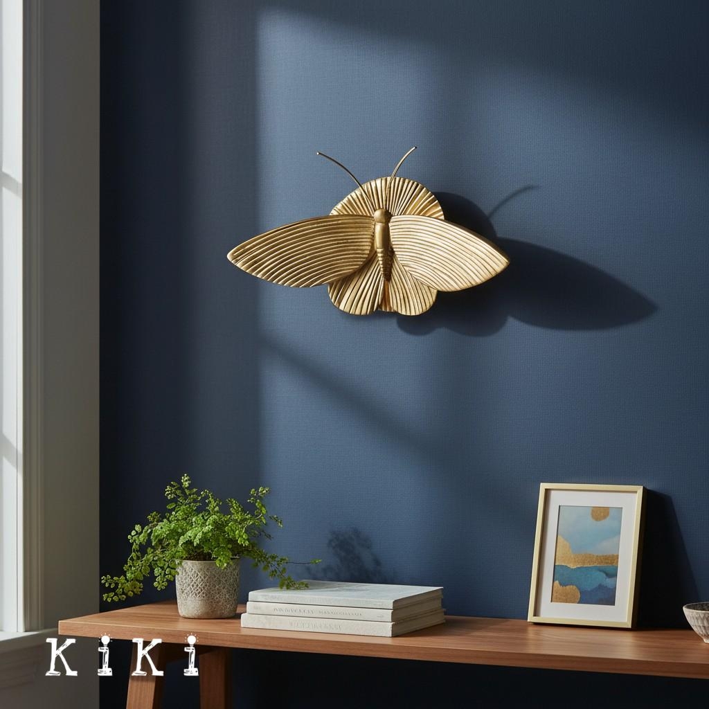 Mothriel Moth-Inspired Metal Wall Sconce - Artistic Vintage Wall Light for Bedroom K2287