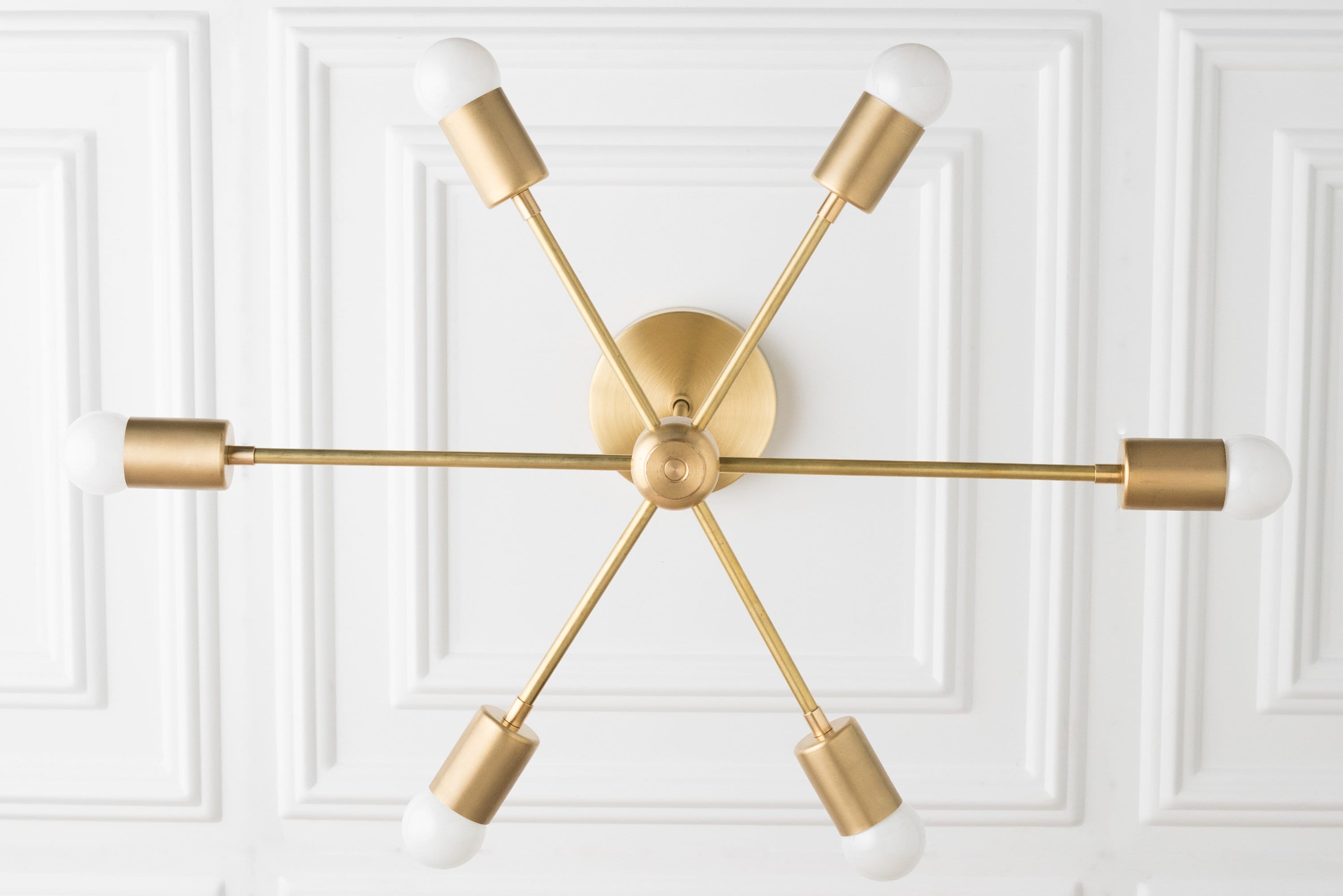 Mobilux Line Mid Century Modern Chandelier - 6 Heads Hanging Light K1436