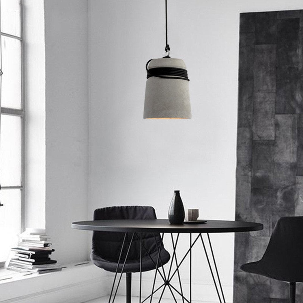 Nordic Cement Hemp Rope Pendant Lamp K888
