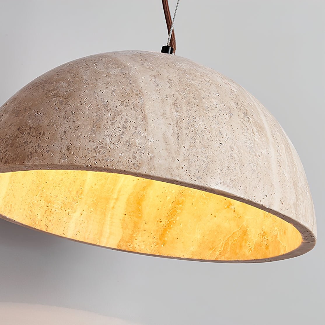 Travertine Creative Hemispherical Pendant Lamp K339