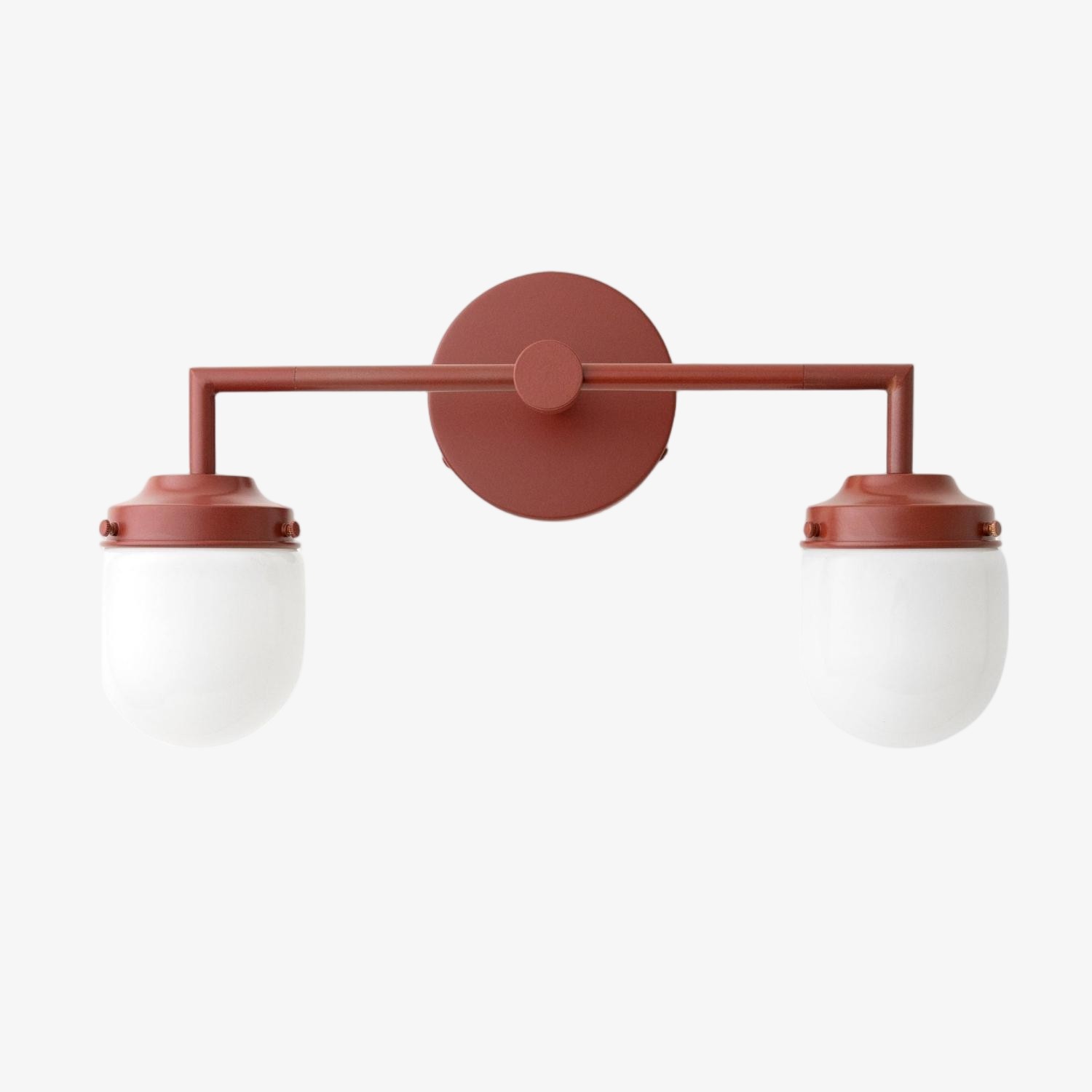 Opalume Double Glass Vanity Light - Retro Industrial Bathroom Wall Lamp K1424