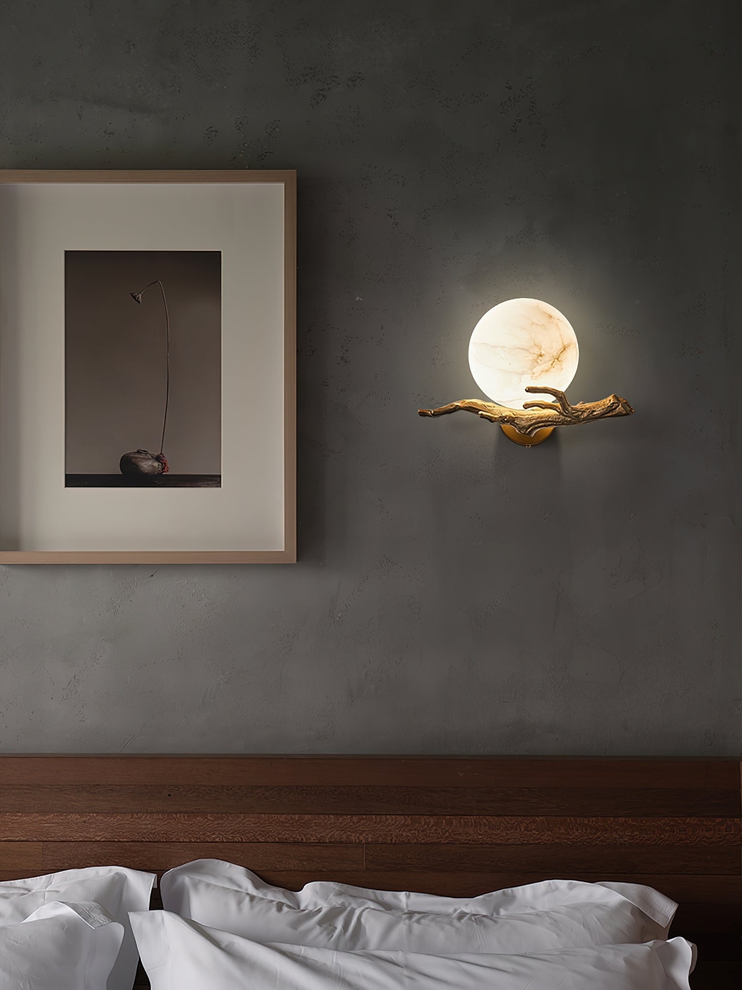 Retro Twigs Alabaster Wall Lamp D435