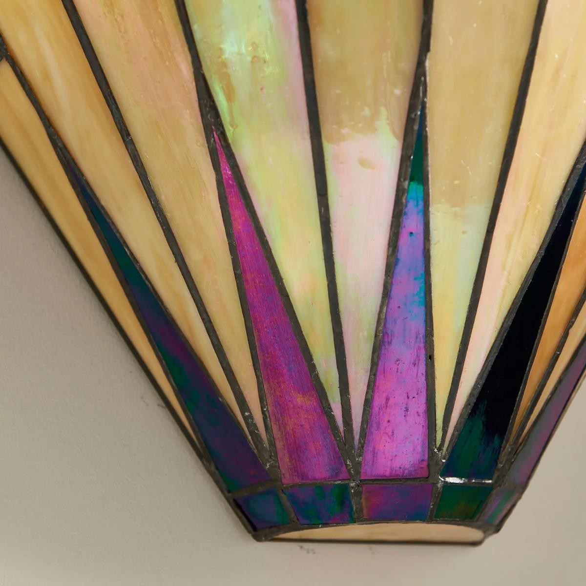 TF Dark Tiffany Style Wall Lamp - Artistic Star Design Sconce for Bedroom or Hallway K1896