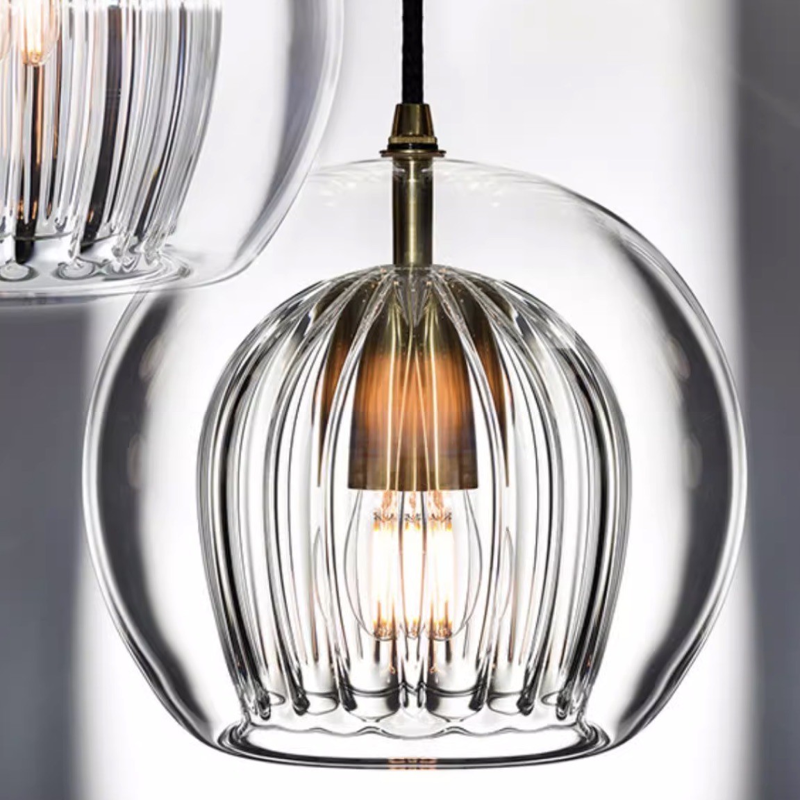 Modern Pleated Glass Pendant Light K862