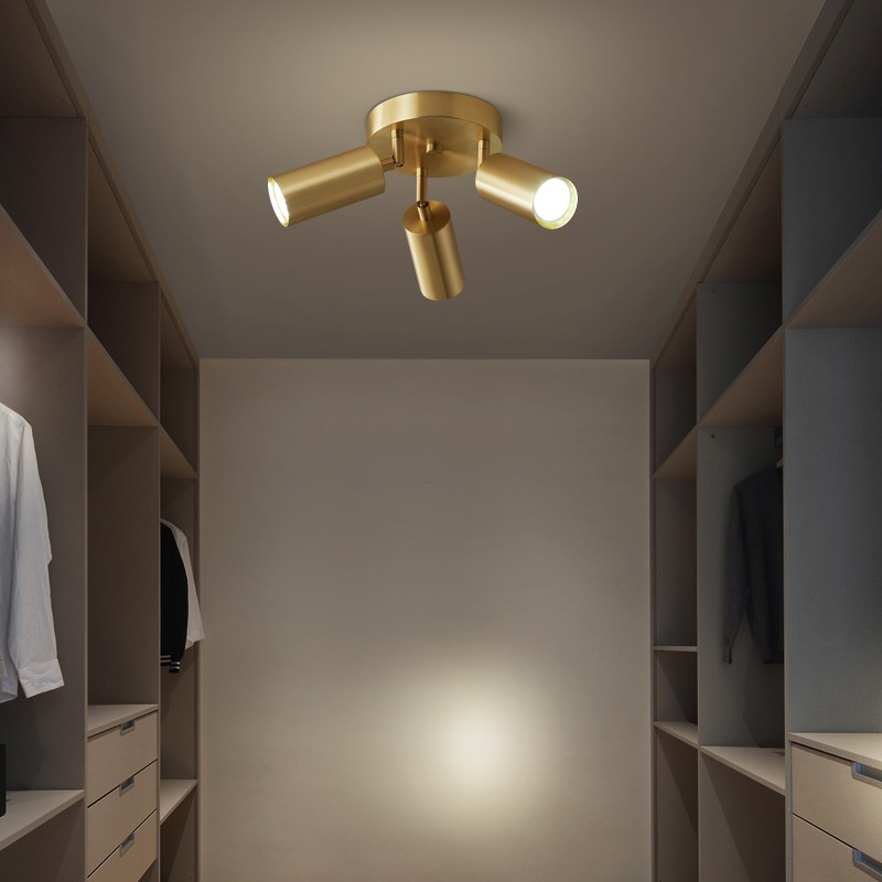Brass LED Spot Ceiling Light