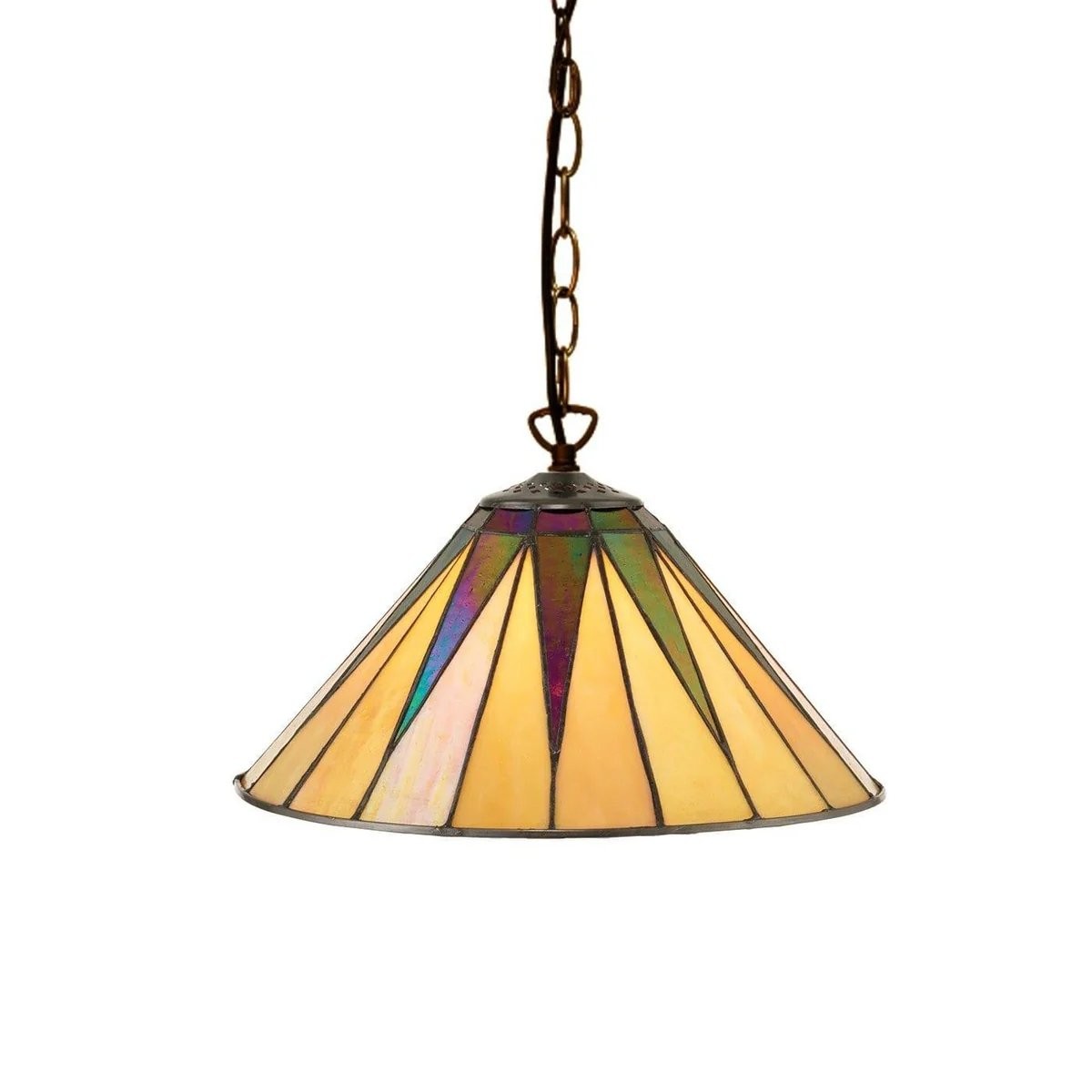 TF Dark Star Tiffany Pendant Lamp - Stained Glass Geometric Pendant Light K1835