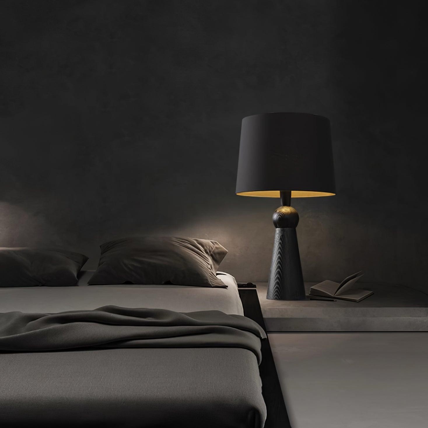 Nordic Retro Solid Wood Fabric Table Lamp K256