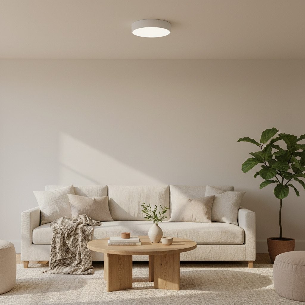 Rondi Minimalist Round LED Ceiling Light - Circular Iron Design for Living Room and Bedroom K2135