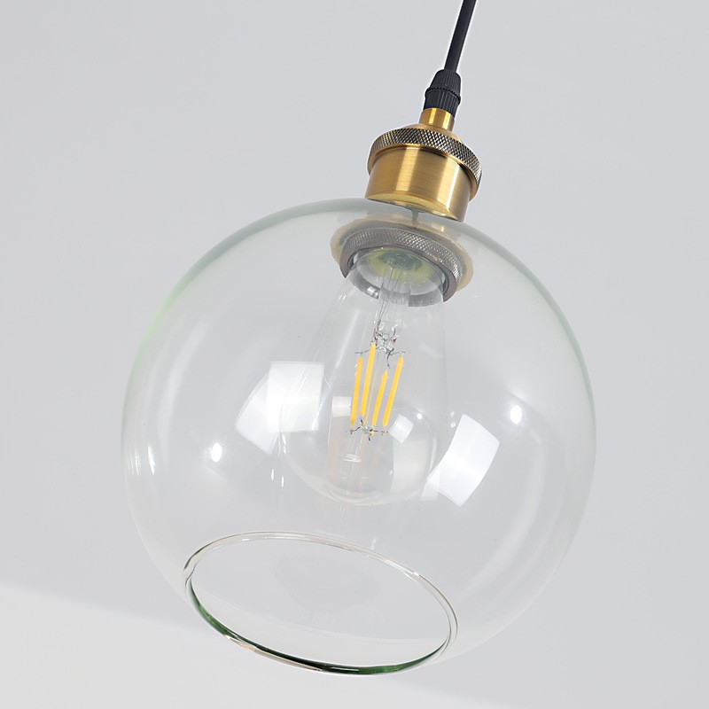 Nordic Vintage Glass Globe Pendant Lamp K116