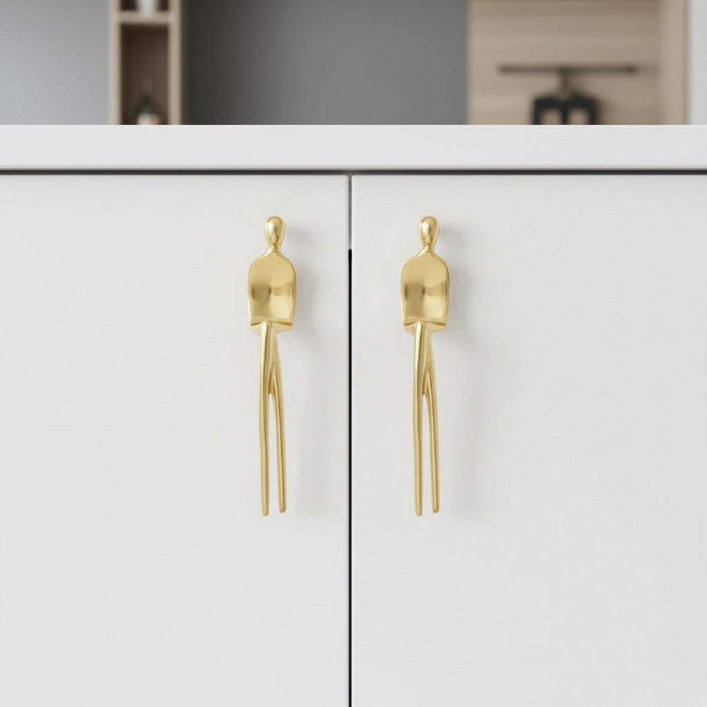 Verlitho Retro Cabinet Handle - Nordic Furniture Pull For Wardrobes and Drawers K2365