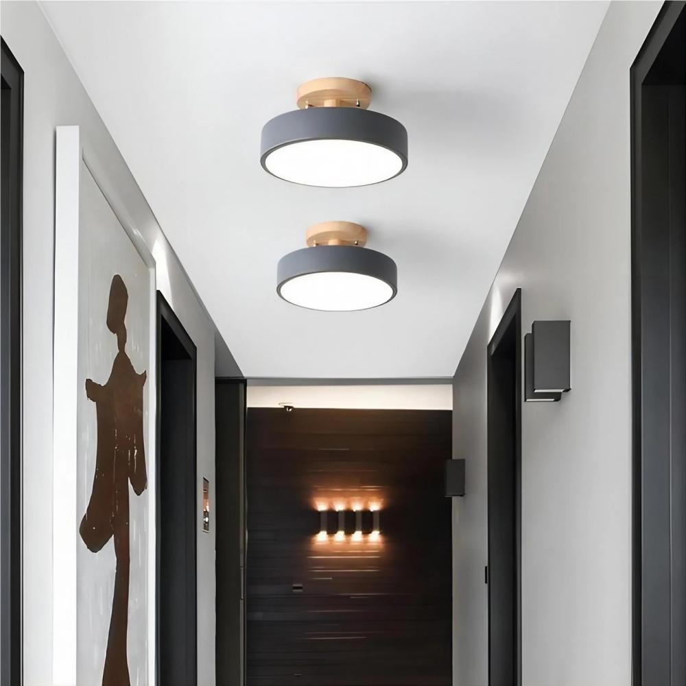 Scandinavian Design Round Wooden Ceiling Light K57