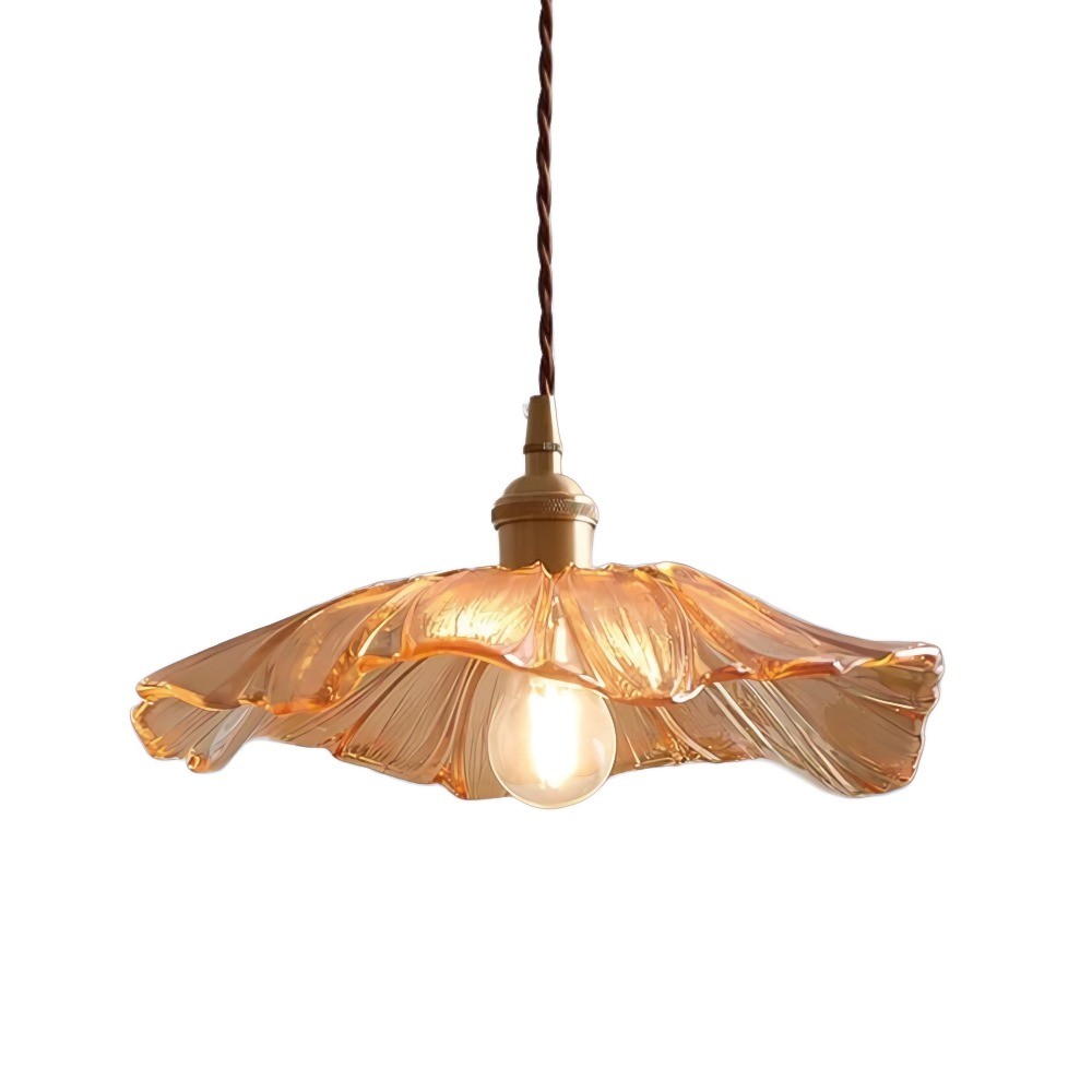 Lotus Retro Glass Pendant Light For Kitchen