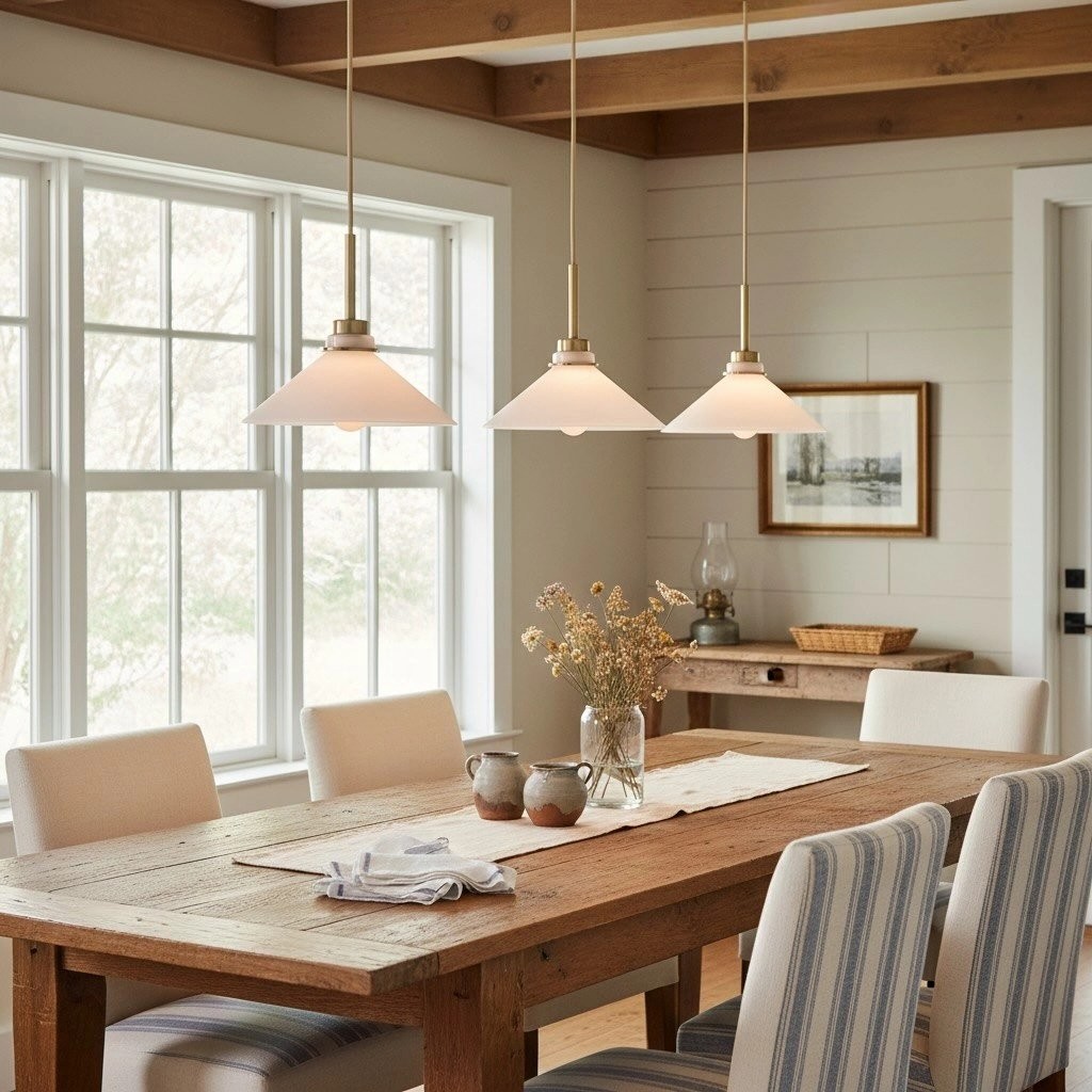 Aurenza Round Pendant Light – Timeless Farmhouse Style for Any Interior K1139